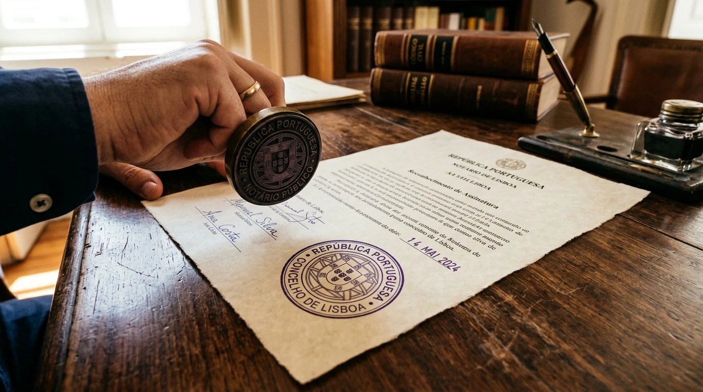 Documento oficial de licença de jogo online em Portugal sobre uma secretária